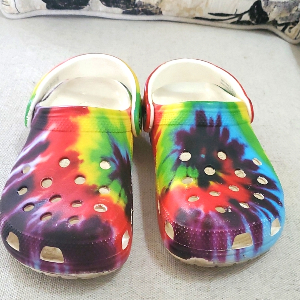 Tye-dye Crocs